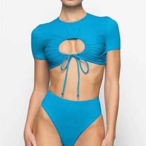 NWT Skims Swim Ruched Top 4X